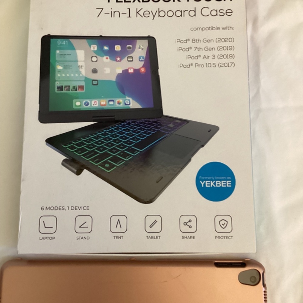 IPAD CASE -FLEXBOOK TOUCH 7-in-1 KEYBOARD CASE ( Color: Rosepink) - Picture 4 of 6